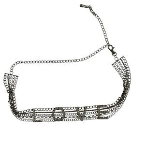 Silver Love chain Belt Festival Y2K